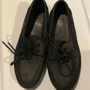 Sperry all black boat shoes